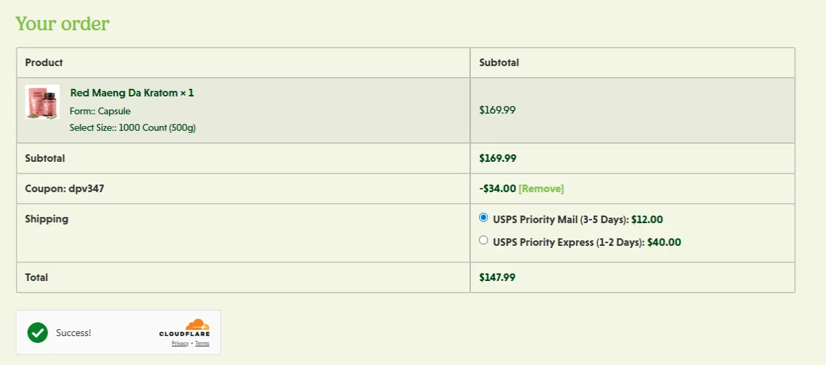 Proof screenshot for dpv347